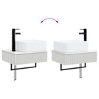 Lavabo de Lavado Montado en la Pared Blanco 50 x 41 x 39 cm
