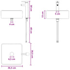 Lavabo de Lavado Montado en la Pared Blanco 50 x 41 x 39 cm