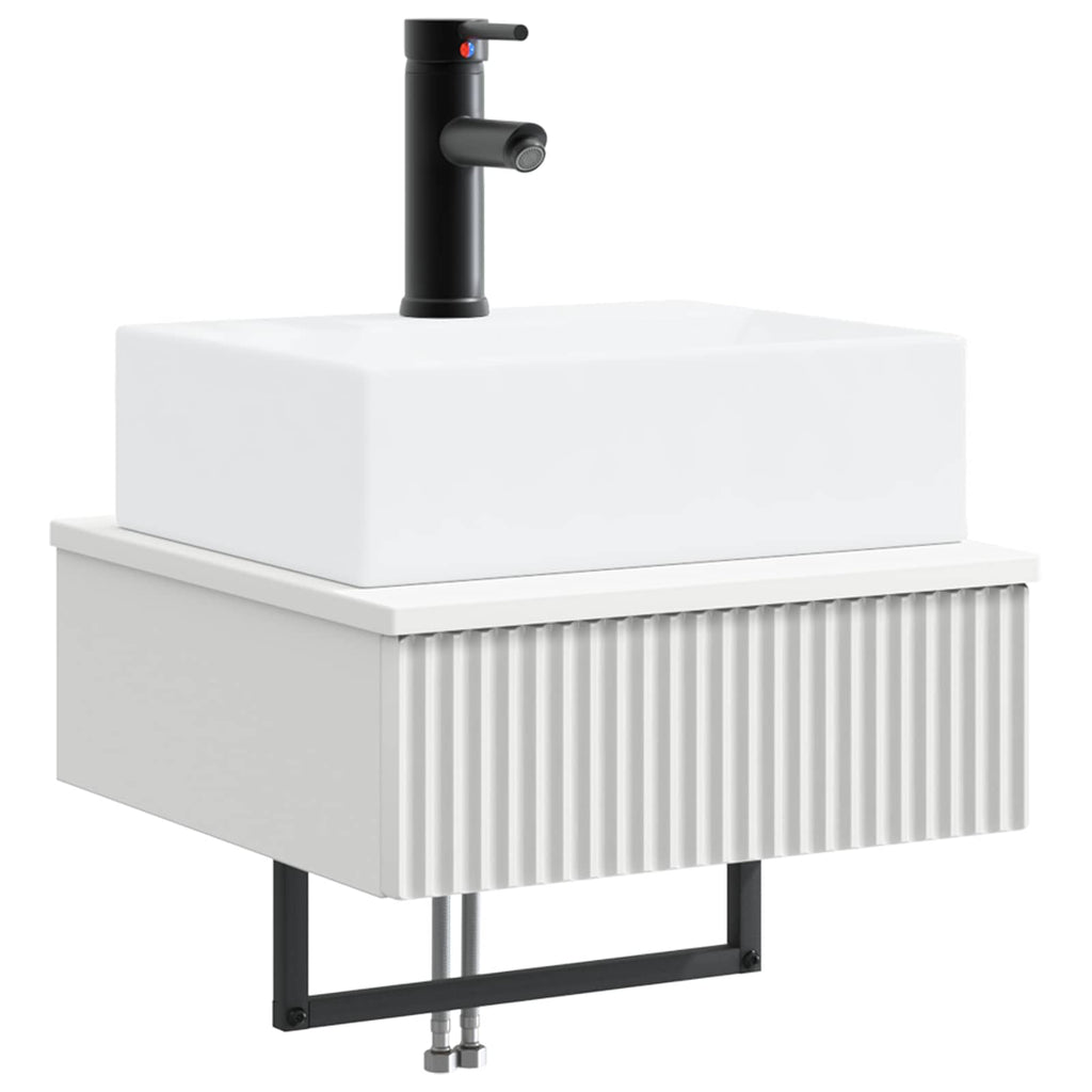 Lavabo de Lavado Montado en la Pared Blanco 40 x 41 x 39 cm