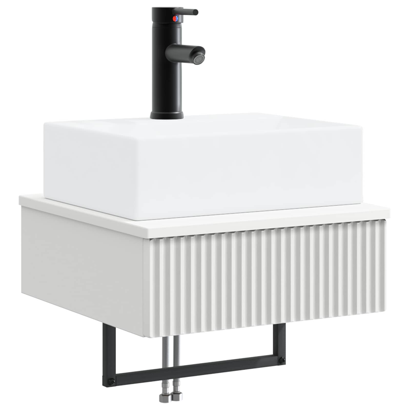 Lavabo de Lavado Montado en la Pared Blanco 40 x 41 x 39 cm