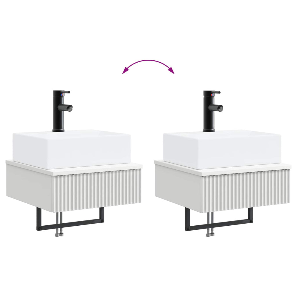 Lavabo de Lavado Montado en la Pared Blanco 40 x 41 x 39 cm