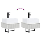 Lavabo de Lavado Montado en la Pared Blanco 40 x 41 x 39 cm