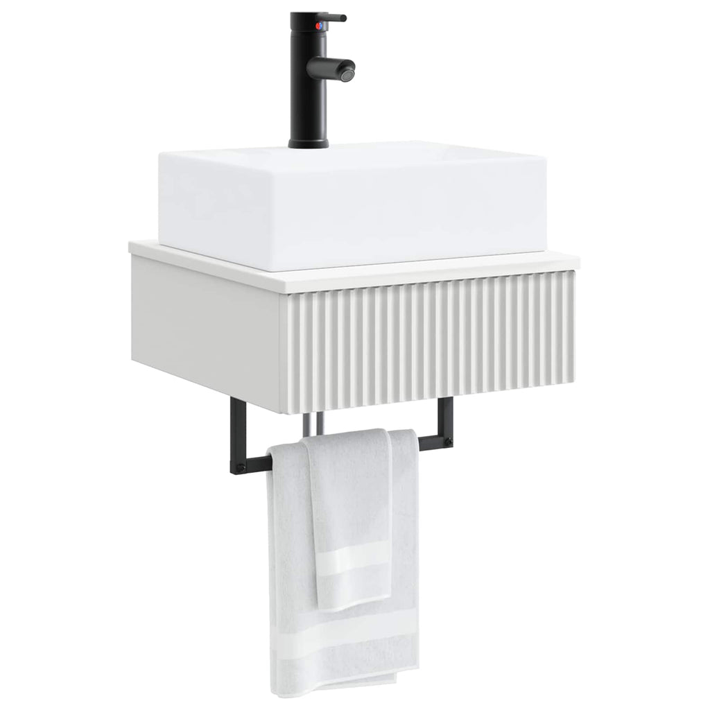 Lavabo de Lavado Montado en la Pared Blanco 40 x 41 x 39 cm