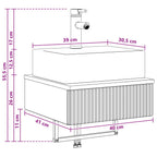 Lavabo de Lavado Montado en la Pared Blanco 40 x 41 x 39 cm