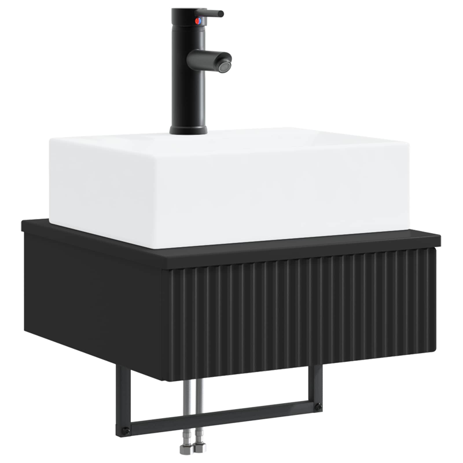 Lavabo de Lavado Montado en la Pared Blanco 40 x 41 x 39 cm