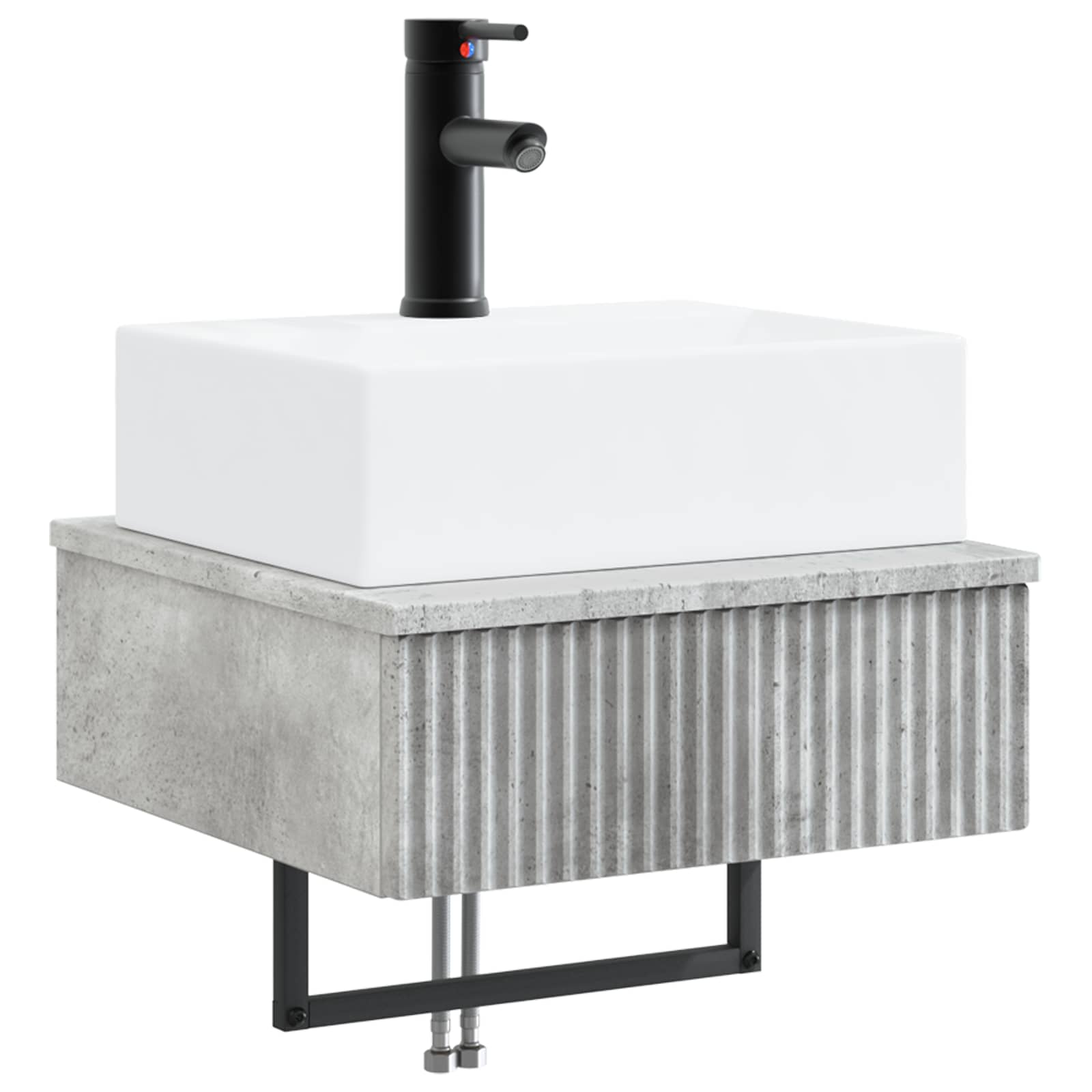 Lavabo de Lavado Montado en la Pared Blanco 40 x 41 x 39 cm