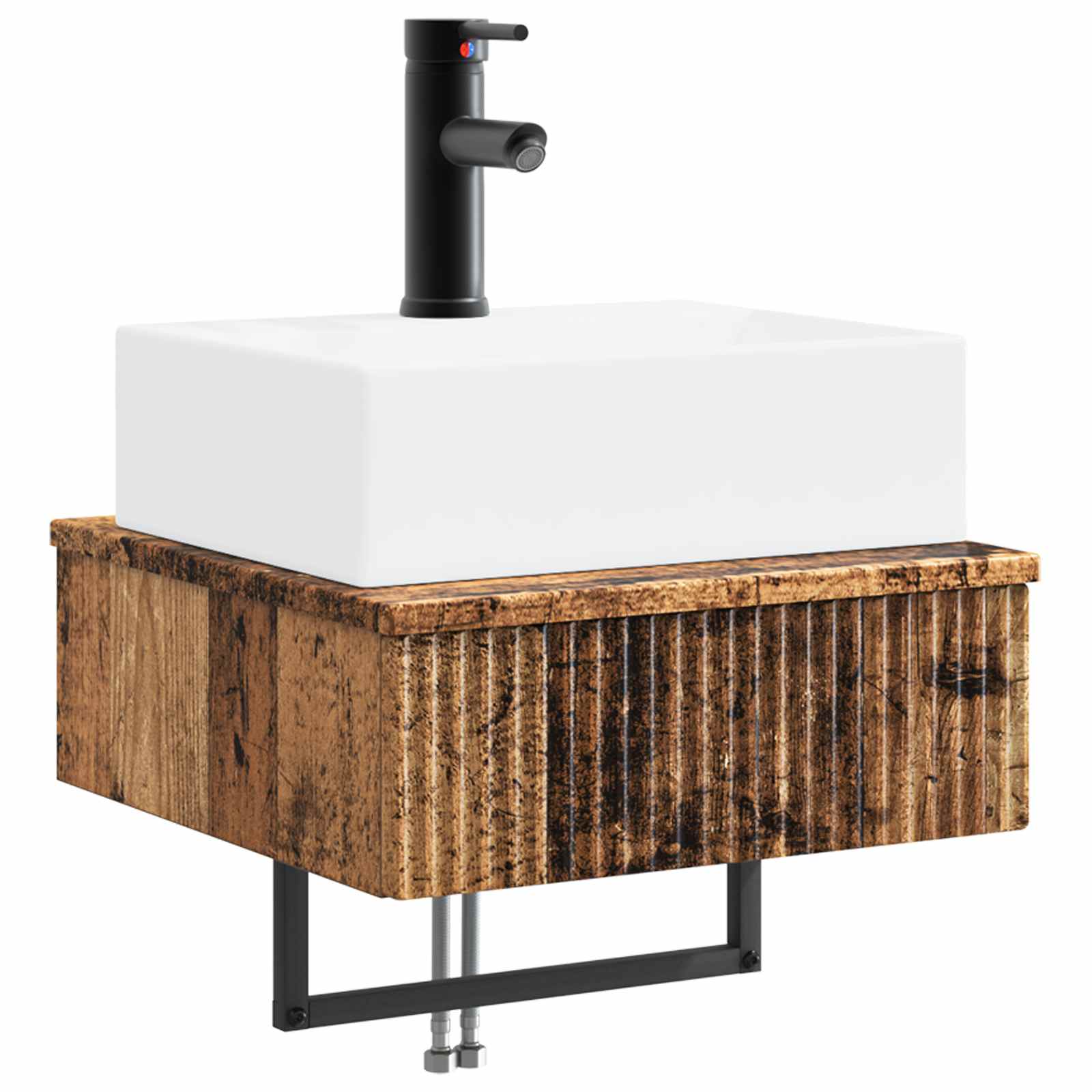 Lavabo de Lavado Montado en la Pared Blanco 40 x 41 x 39 cm