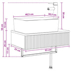 Lavabo de Lavado Montado en la Pared Blanco 53 x 35 x 39 cm