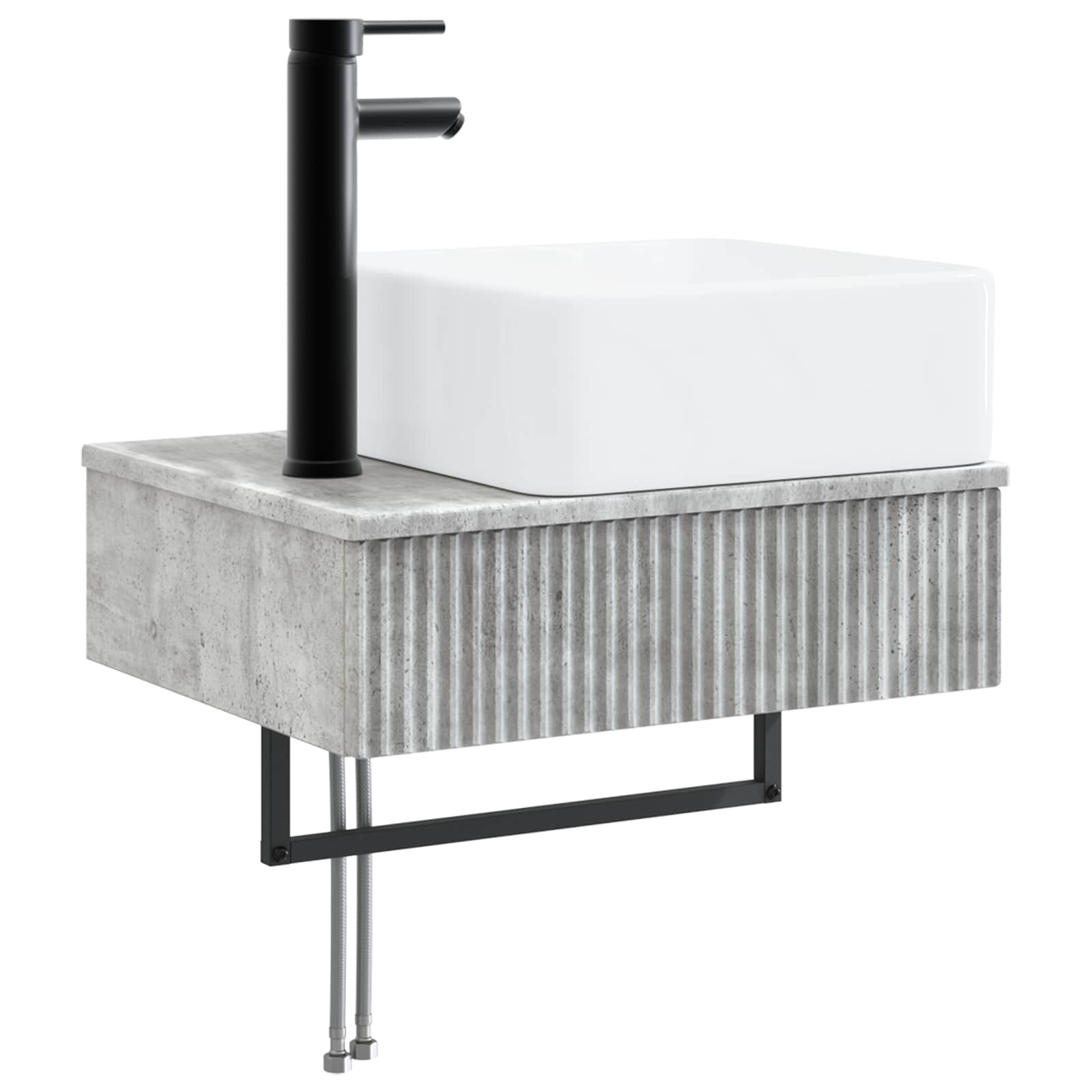 Lavabo de Lavado Montado en la Pared Blanco 53 x 35 x 39 cm