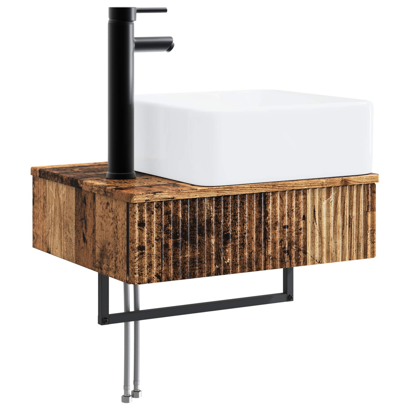 Lavabo de Lavado Montado en la Pared Blanco 53 x 35 x 39 cm