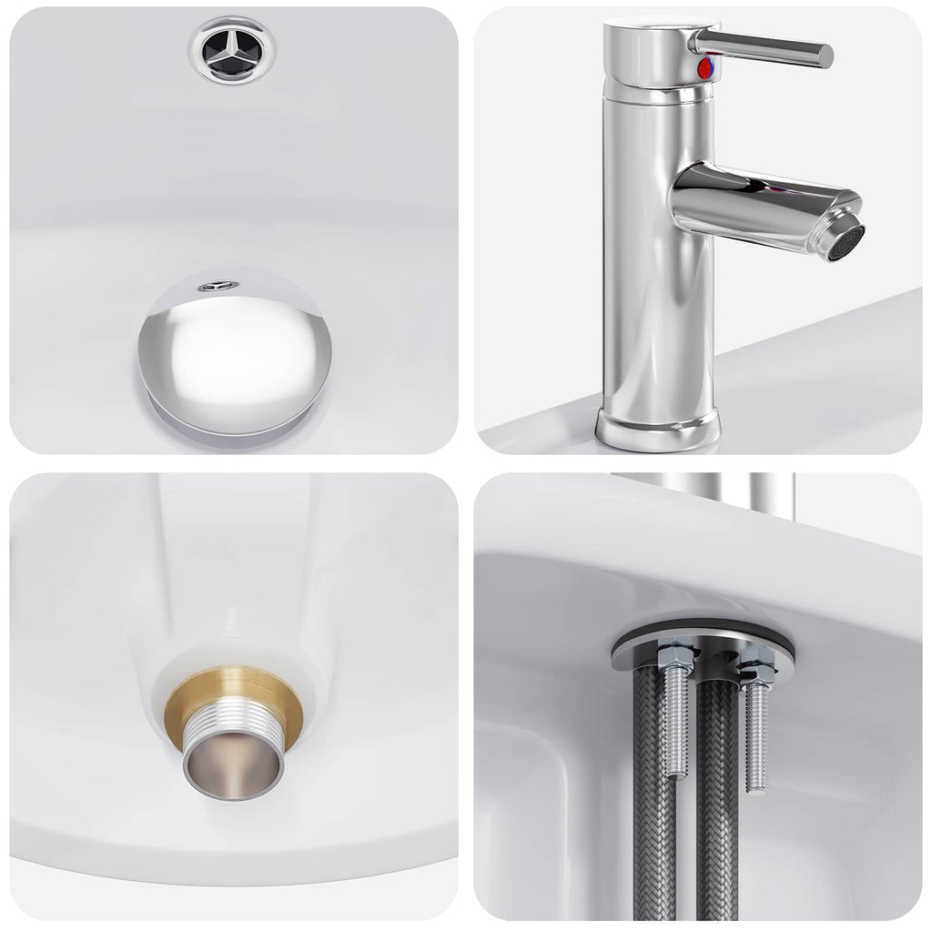 Lavabo de baño Cromado 59 x 35 x 21 cm Metal