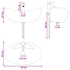 Lavabo de baño Cromado 59 x 35 x 21 cm Metal