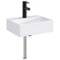 Chrome Bathroom Sink 39 x 30.5 x 12.5 cm Metal