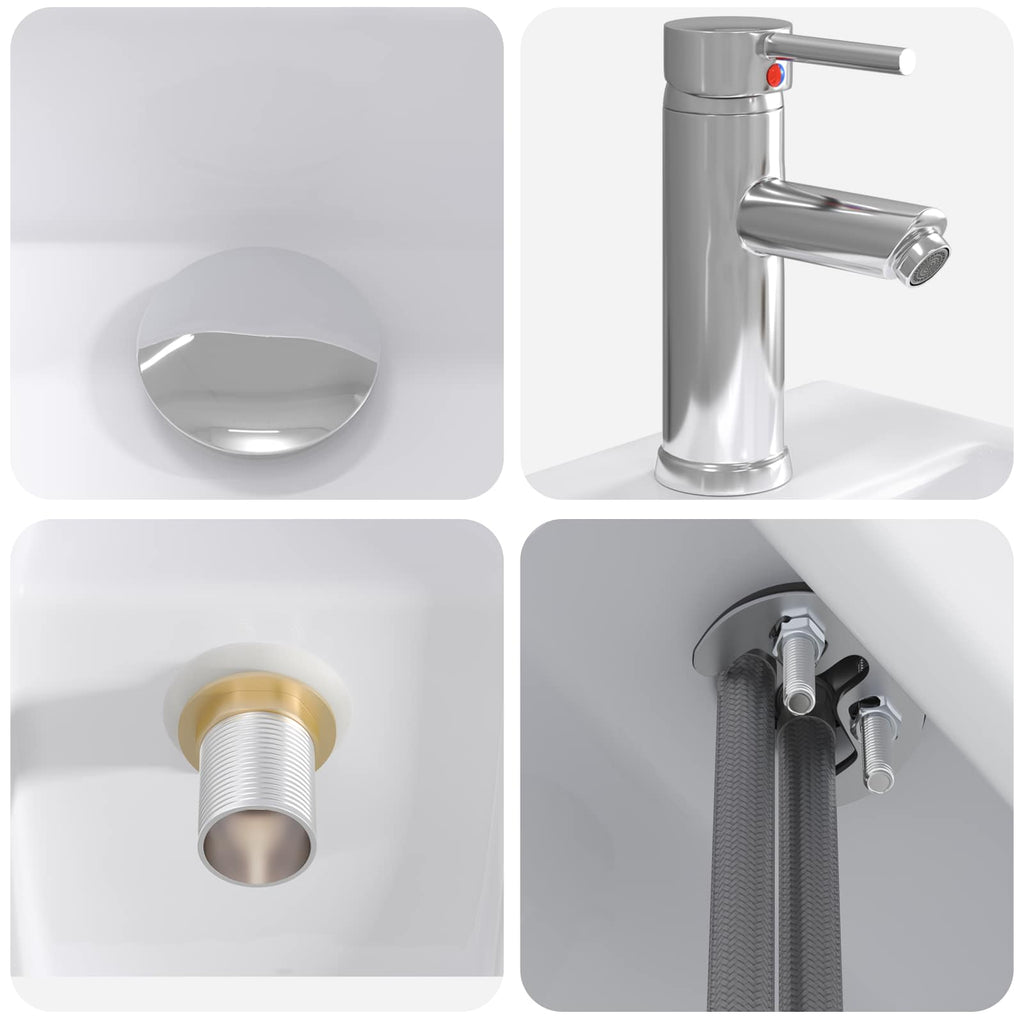 Lavabo de baño Cromado 45,5 x 25,5 x 13 cm Metal