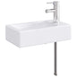 Bathroom Sink Chrome 45.5 x 25.5 x 13 cm Metal