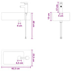 Lavabo de baño Cromado 45,5 x 25,5 x 13 cm Metal