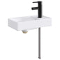 Chrome Bathroom Sink 40.5 x 22.5 x 11.5 cm Metal