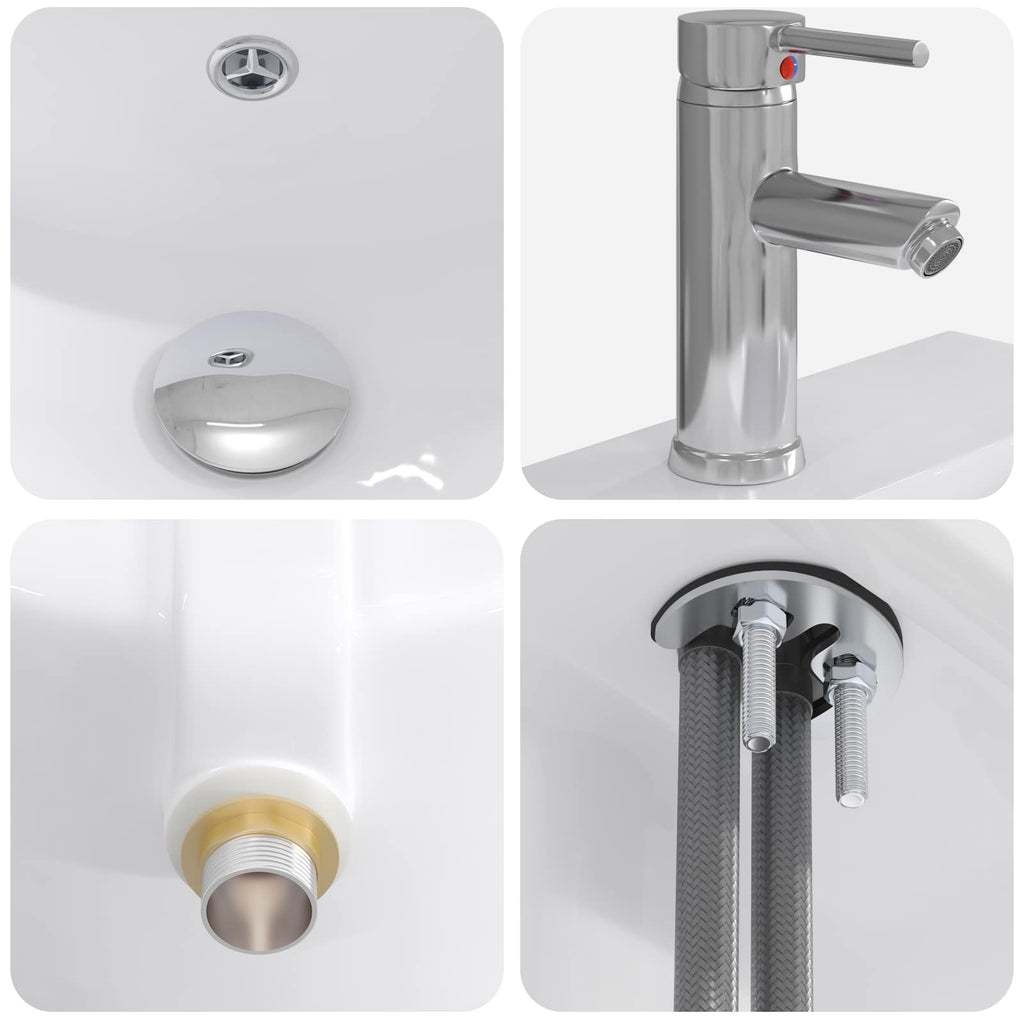 Lavabo de baño Cromado 42 x 40 x 16,5 cm Metal