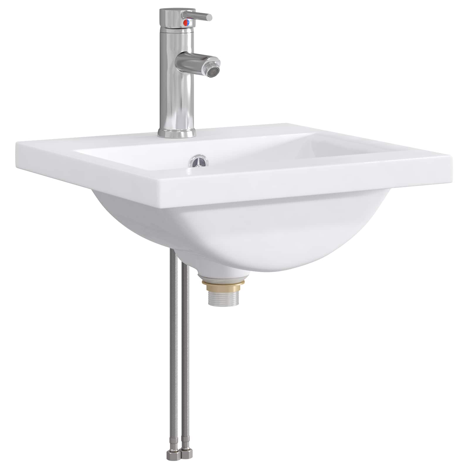 Lavabo de baño Cromado 42 x 40 x 16,5 cm Metal