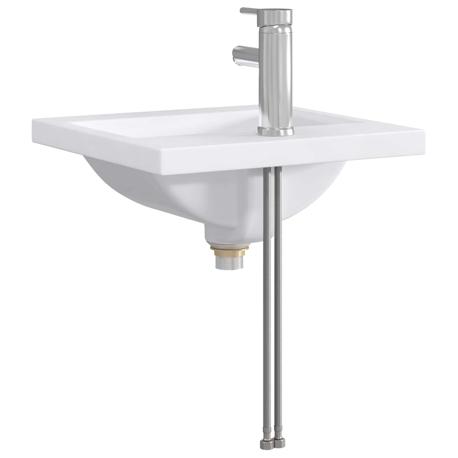 Lavabo de baño Cromado 42 x 40 x 16,5 cm Metal
