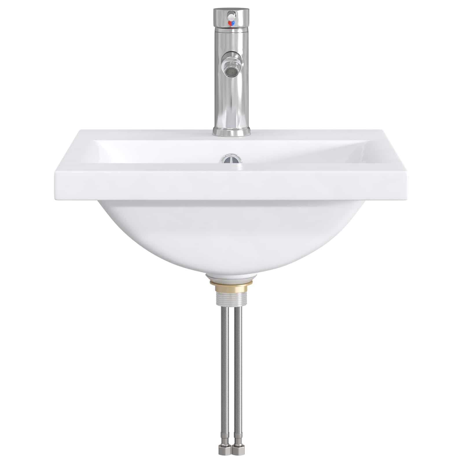 Lavabo de baño Cromado 42 x 40 x 16,5 cm Metal