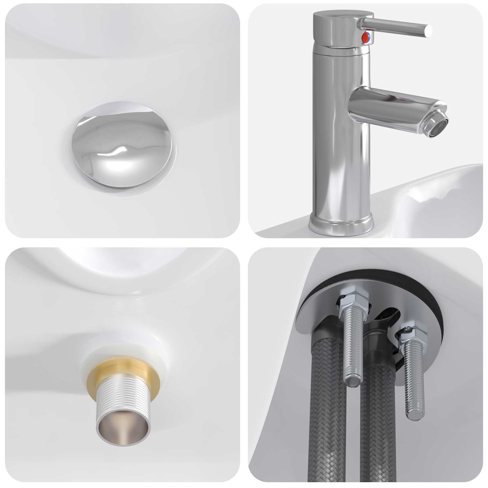 Lavabo de baño Cromado 48,5 x 37,5 x 13 cm Metal