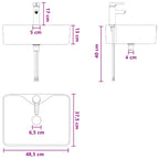 Lavabo de baño Cromado 48,5 x 37,5 x 13 cm Metal