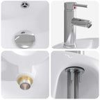 Lavabo de baño Cromado 40,5 x 40,5 x 15 cm Metal