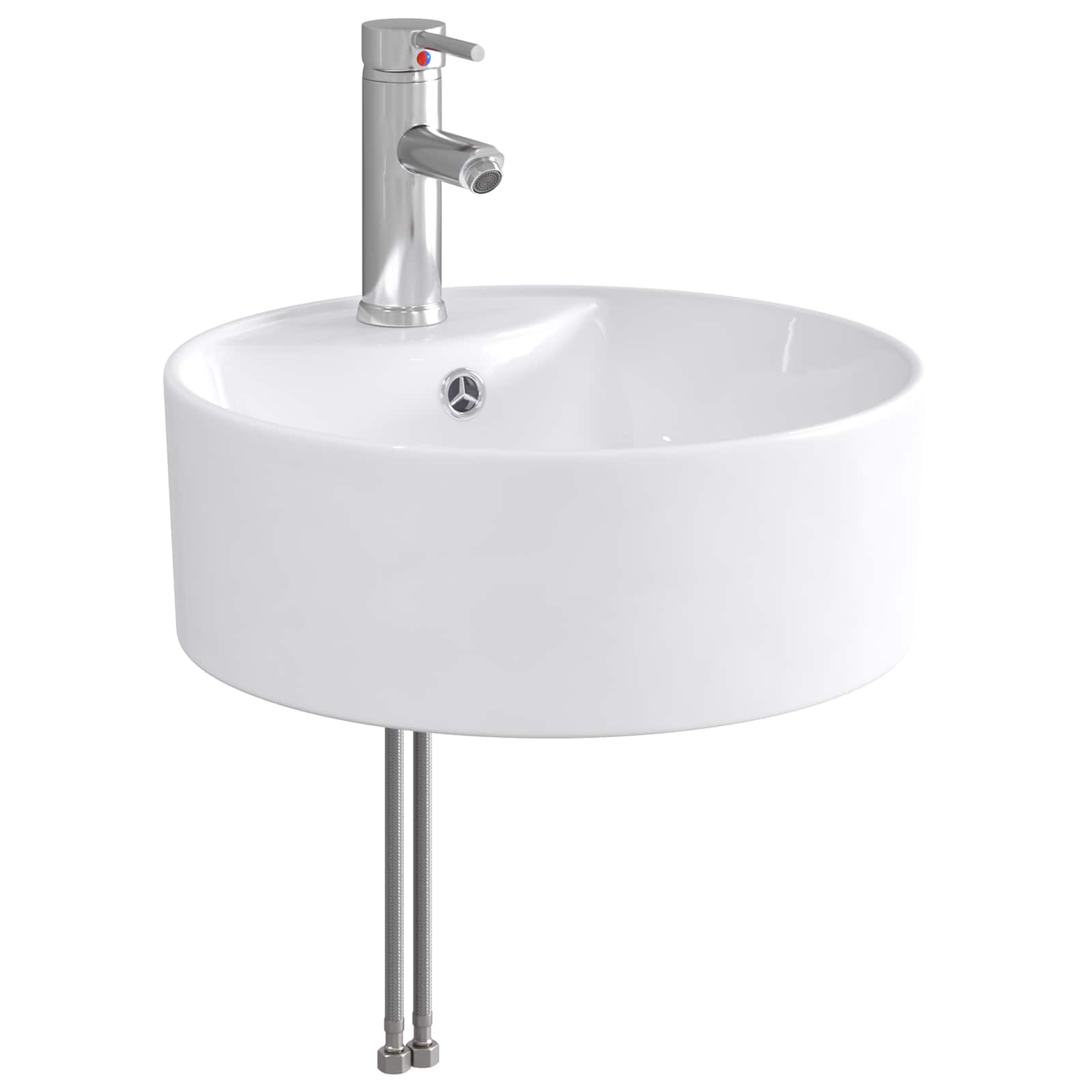 Lavabo de baño Cromado 40,5 x 40,5 x 15 cm Metal