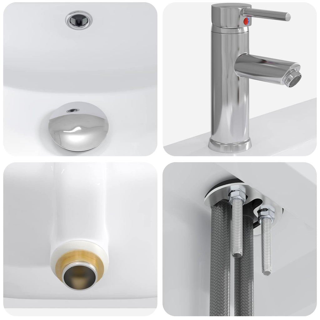 Lavabo de baño Cromado 61 x 40 x 16,5 cm Metal