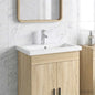 Chrome Bathroom Sink 61 x 40 x 16.5 cm Metal