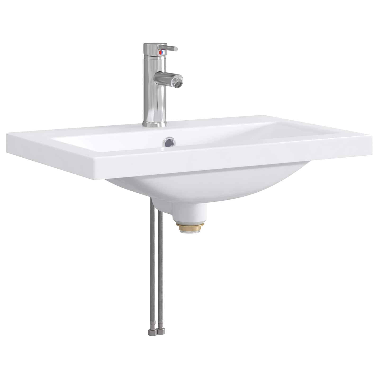 Lavabo de baño Cromado 61 x 40 x 16,5 cm Metal