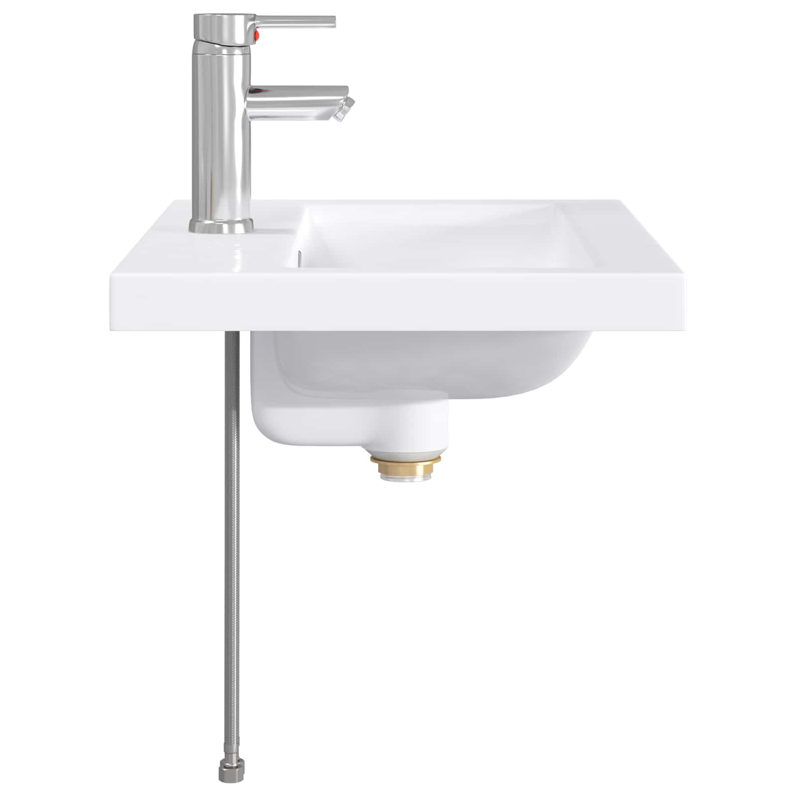 Lavabo de baño Cromado 61 x 40 x 16,5 cm Metal