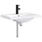 Chrome Bathroom Sink 61 x 40 x 16.5 cm Metal