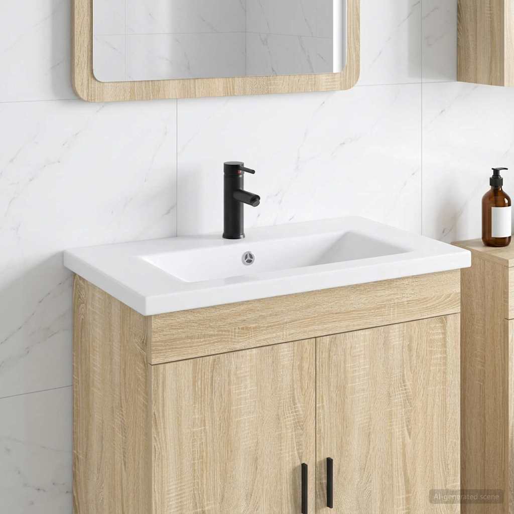Chrome Bathroom Sink 61 x 40 x 16.5 cm Metal