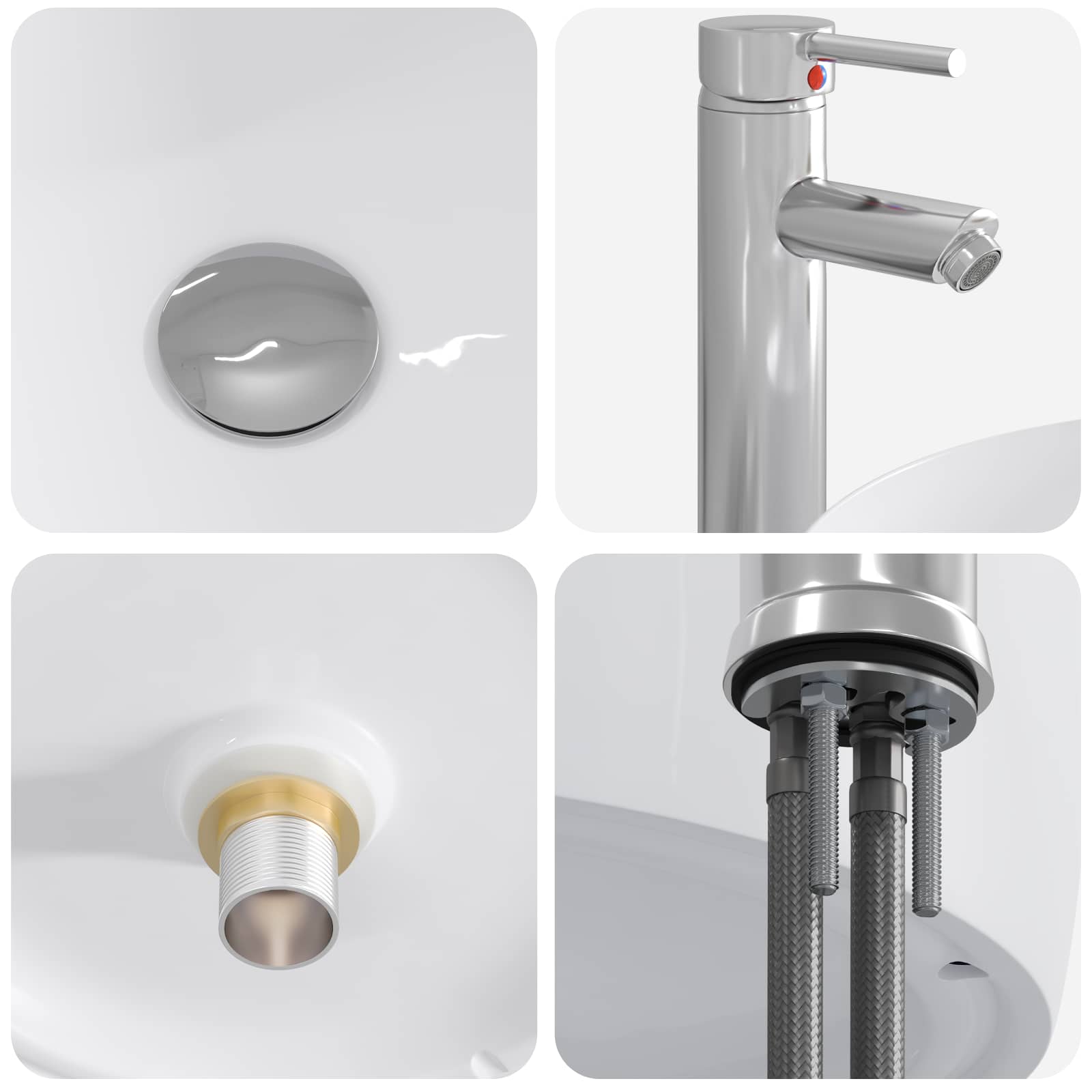 Lavabo de baño Cromado 38,5 x 38,5 x 16 cm Metal