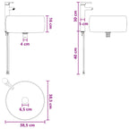 Lavabo de baño Cromado 38,5 x 38,5 x 16 cm Metal