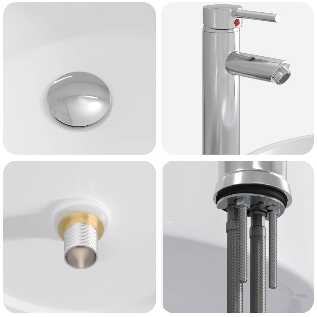 Lavabo de baño Cromado 40,5 x 40,5 x 15,5 cm Metal