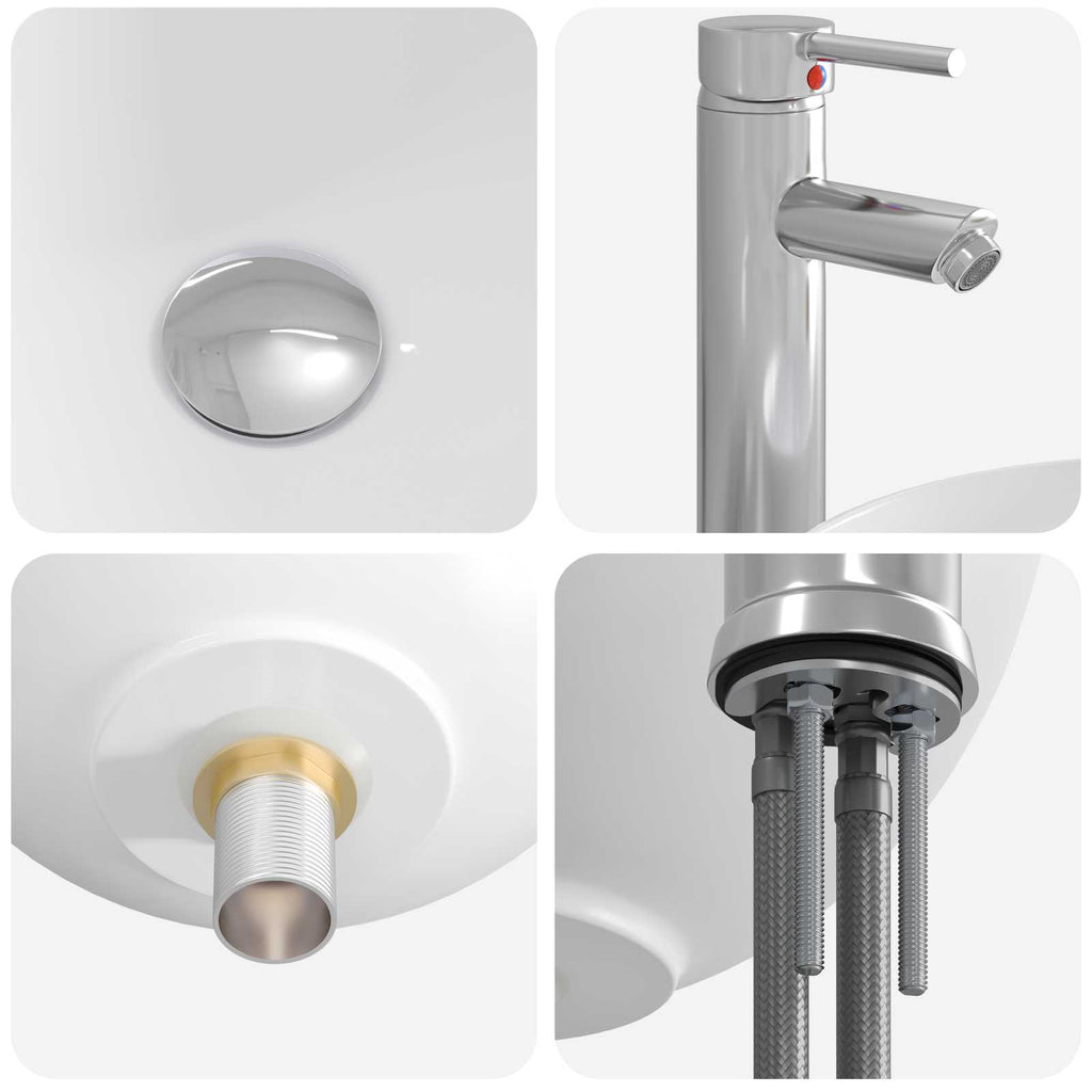 Lavabo de baño Cromado 32 x 32 x 13 cm Metal