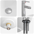 Lavabo de baño Cromado 32 x 32 x 13 cm Metal