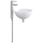 Chrome Bathroom Sink 32 x 32 x 13 cm Metal
