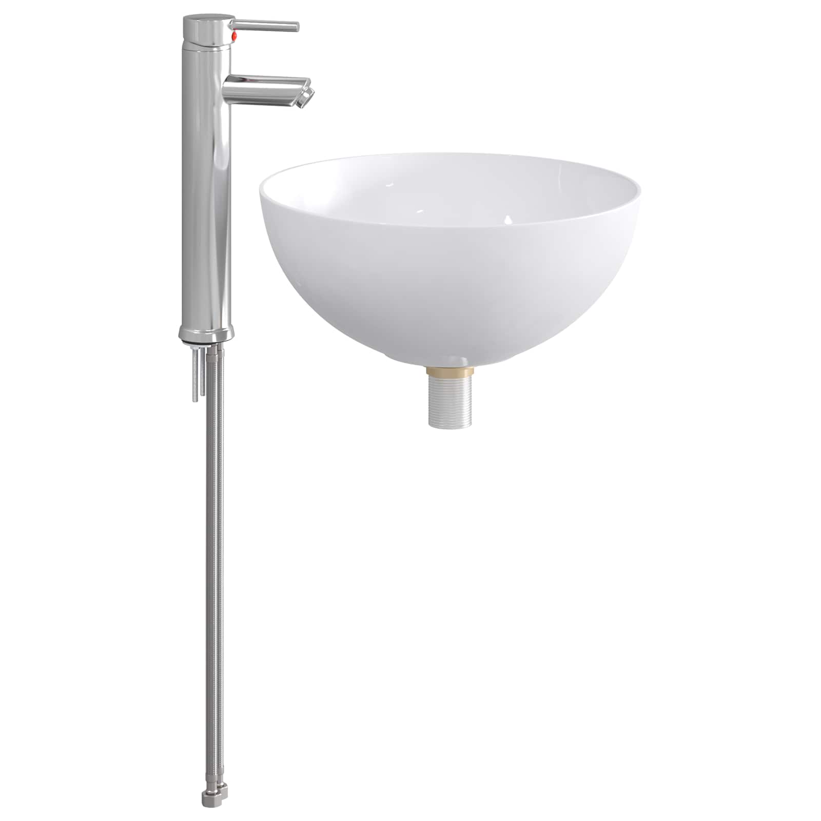 Lavabo de baño Cromado 32 x 32 x 13 cm Metal