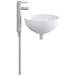 Chrome Bathroom Sink 32 x 32 x 13 cm Metal
