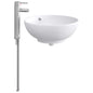 Chrome Bathroom Sink 32 x 32 x 13 cm Metal