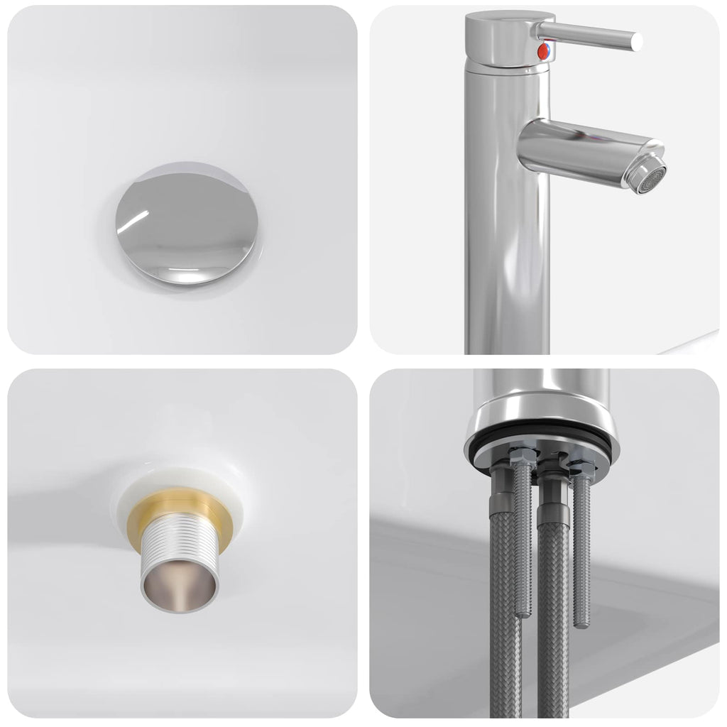 Lavabo de baño Cromado 36,5 x 36,5 x 13 cm Metal