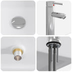 Lavabo de baño Cromado 36,5 x 36,5 x 13 cm Metal