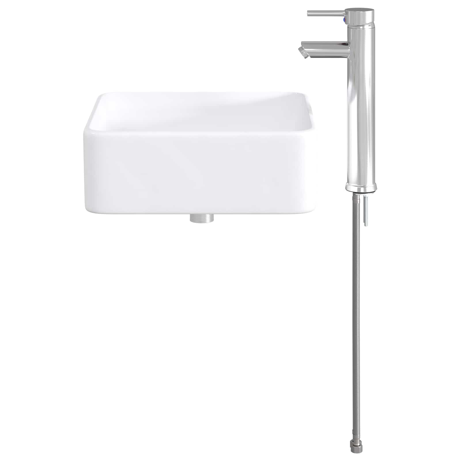 Lavabo de baño Cromado 36,5 x 36,5 x 13 cm Metal