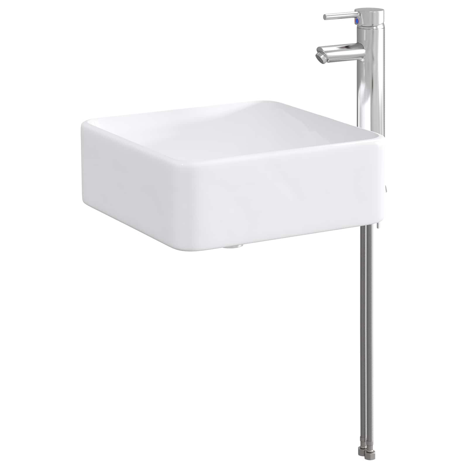 Lavabo de baño Cromado 36,5 x 36,5 x 13 cm Metal