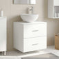 White Wall-Mounted Vanity Unit with Sink 49.5 x 41 x 64.5 cm