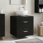 White Wall-Mounted Vanity Unit with Sink 49.5 x 41 x 64.5 cm